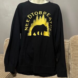 NEED Co. Sweatshirt with Gold Bear Graphic size Large